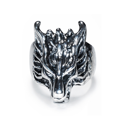 Wolf Head Ring Devil Rings Black Silver Colour | Asia Sell