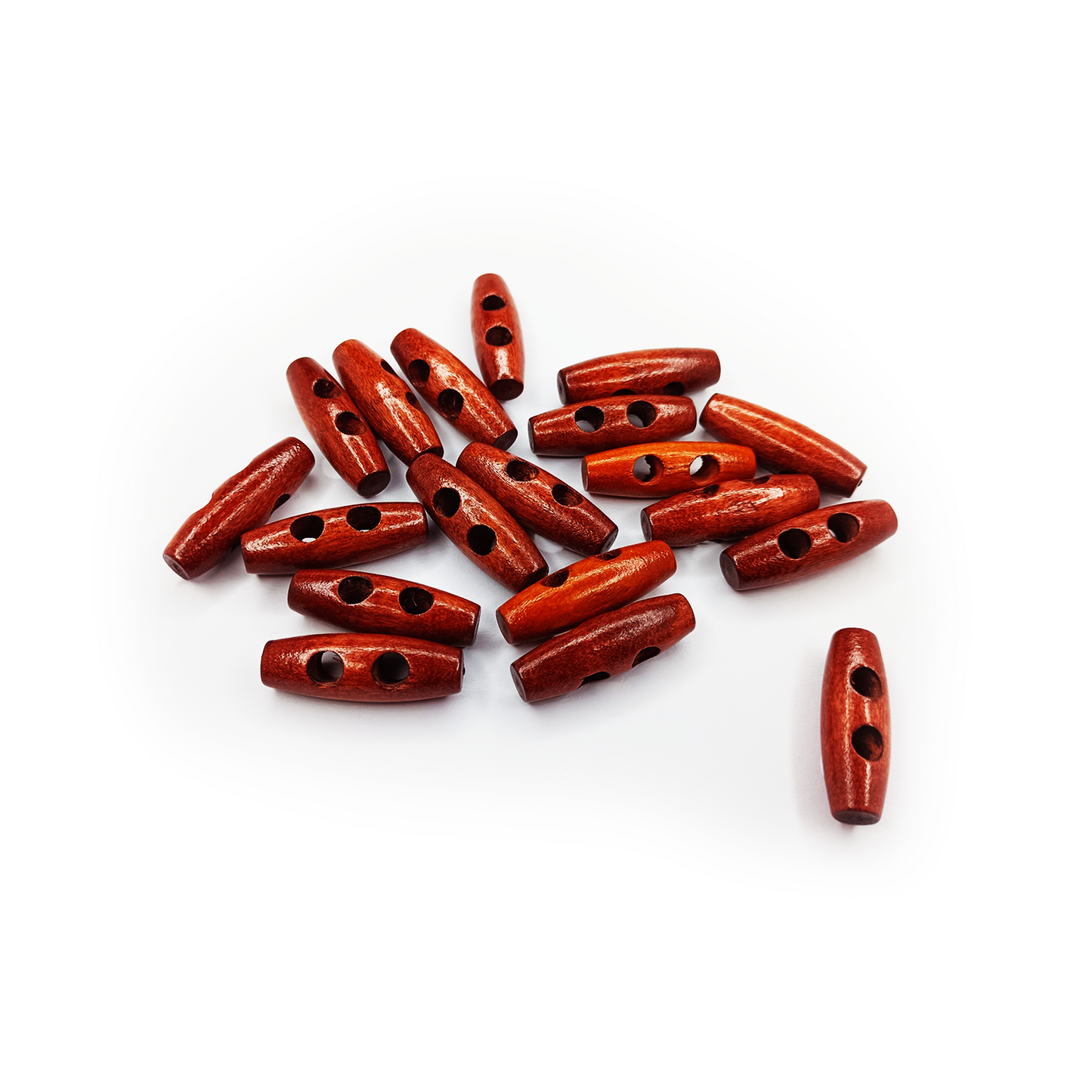 4pcs / 20pcs Wood Sewing Horn Toggle Buttons Hat String Cord Pull Cloth Accessories 2 Holes