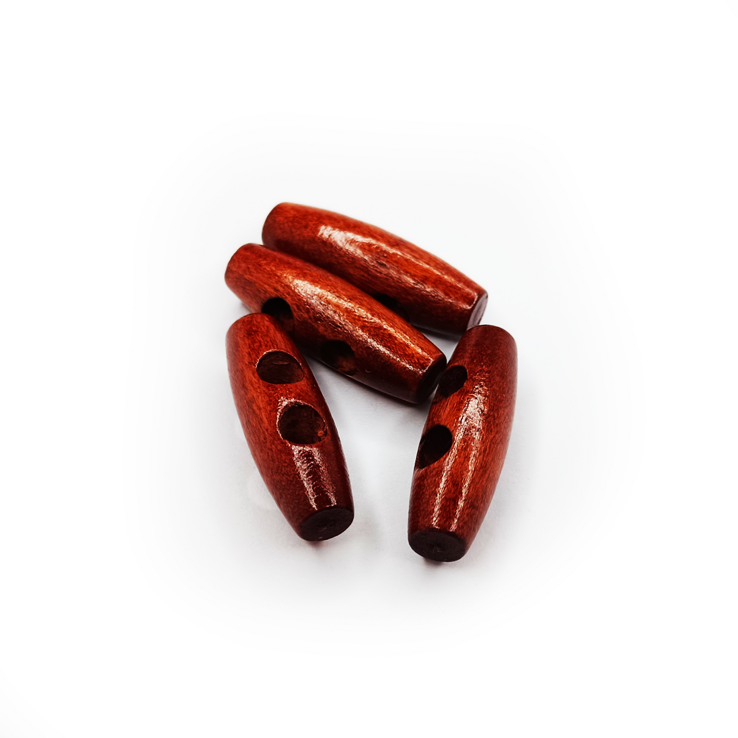 4pcs / 20pcs Wood Sewing Horn Toggle Buttons Hat String Cord Pull Cloth Accessories 2 Holes