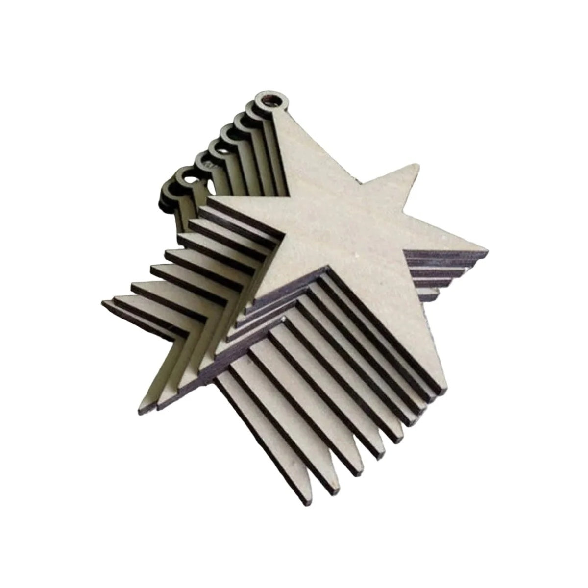 10pcs Wooden Blanks with Thread Christmas Hanging Ornament Forms Tree Bell Star Bauble Snowflake for DIY Craft