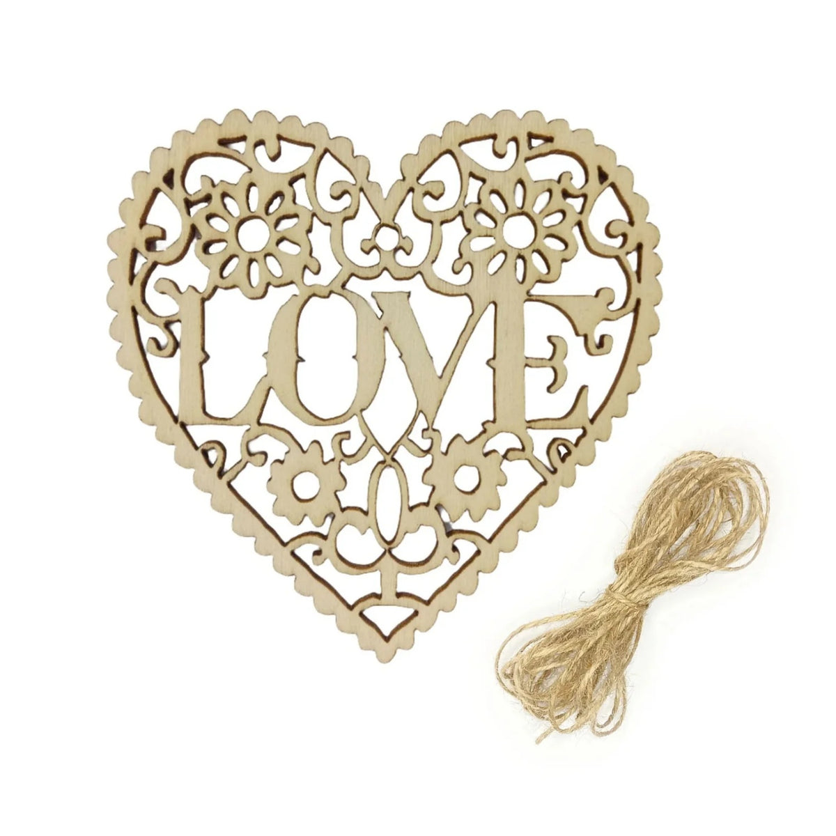 5/10pcs Wooden Hearts Painted Laser Cut Wooden Forms Love Theme 80mm Crafts Decorations