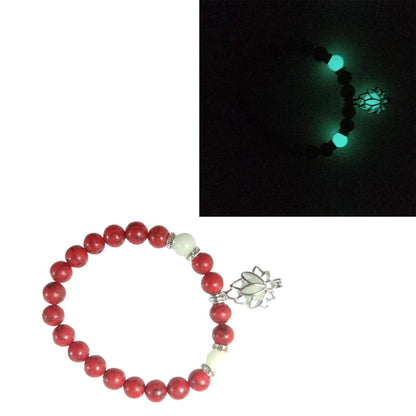 Bracelet Yoga Healing Luminous Glow In The Dark Bracelet Lotus Charm Beads Bracelet for Men Women Prayer Buddhism - Green 2 - Asia Sell