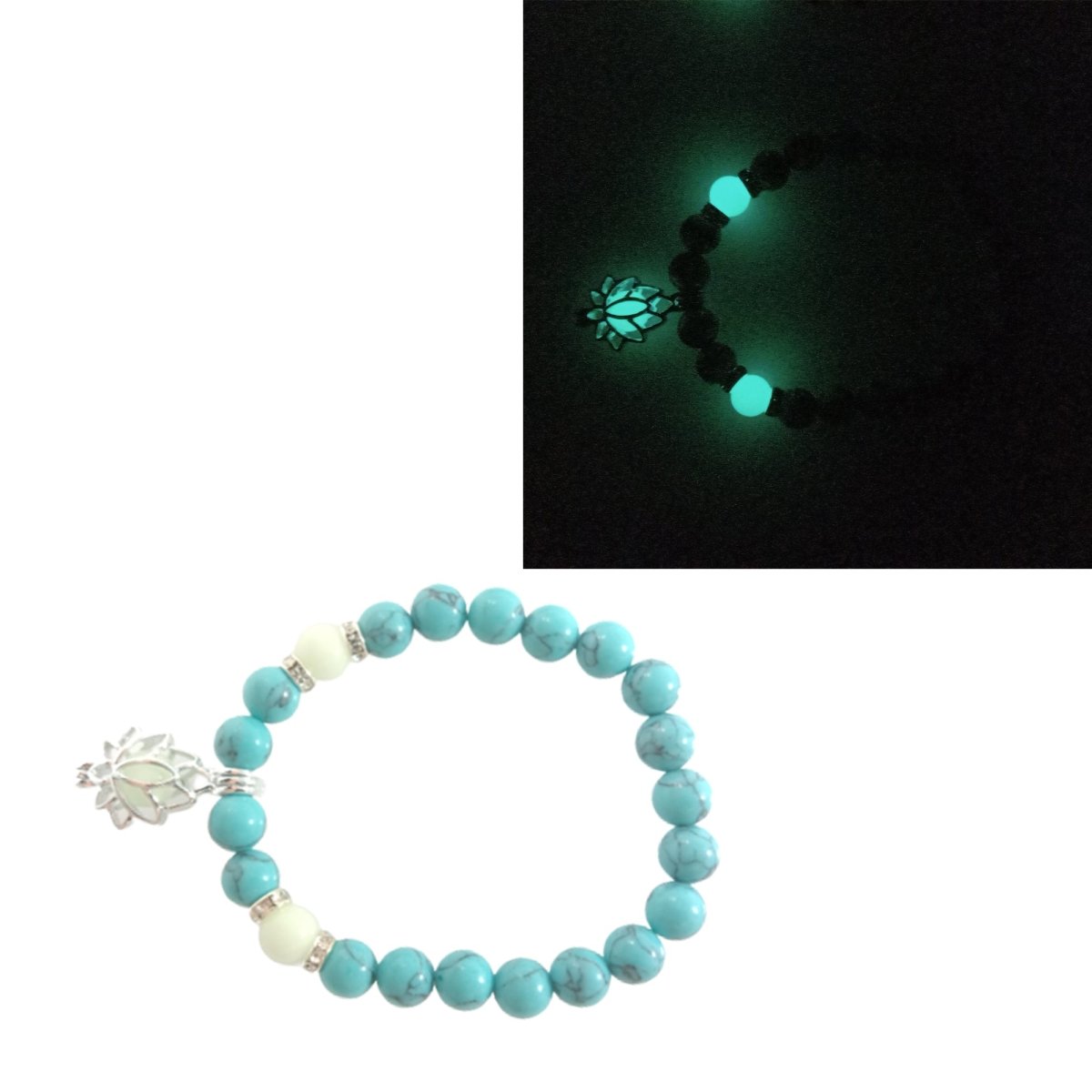 Bracelet Yoga Healing Luminous Glow In The Dark Bracelet Lotus Charm Beads Bracelet for Men Women Prayer Buddhism - Spheres 2 - Asia Sell