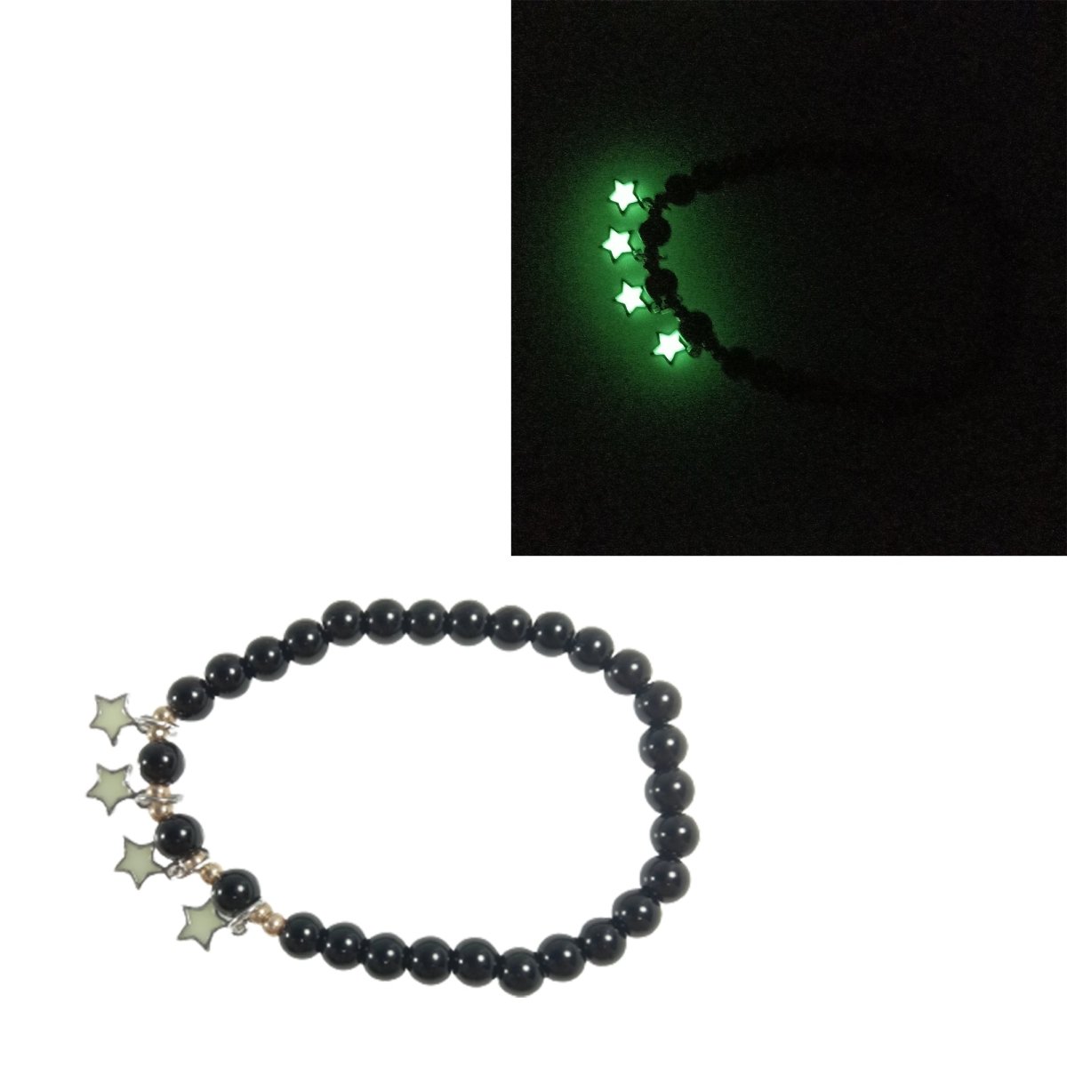 Bracelet Yoga Healing Luminous Glow In The Dark Bracelet Lotus Charm Beads Bracelet for Men Women Prayer Buddhism - Stars 2 - Asia Sell