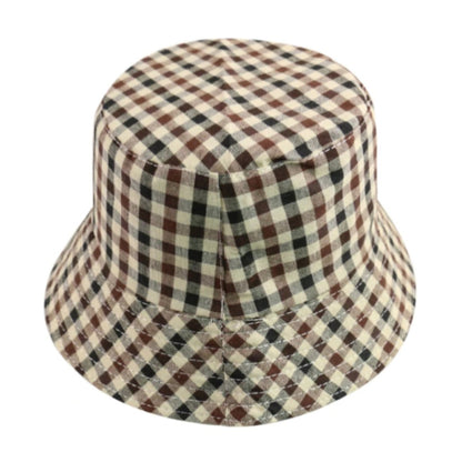 Bucket Hat Black White Cow Pattern Colourful Checkerboard Checked Colourful Fisherman Caps - Checked 3 - Asia Sell