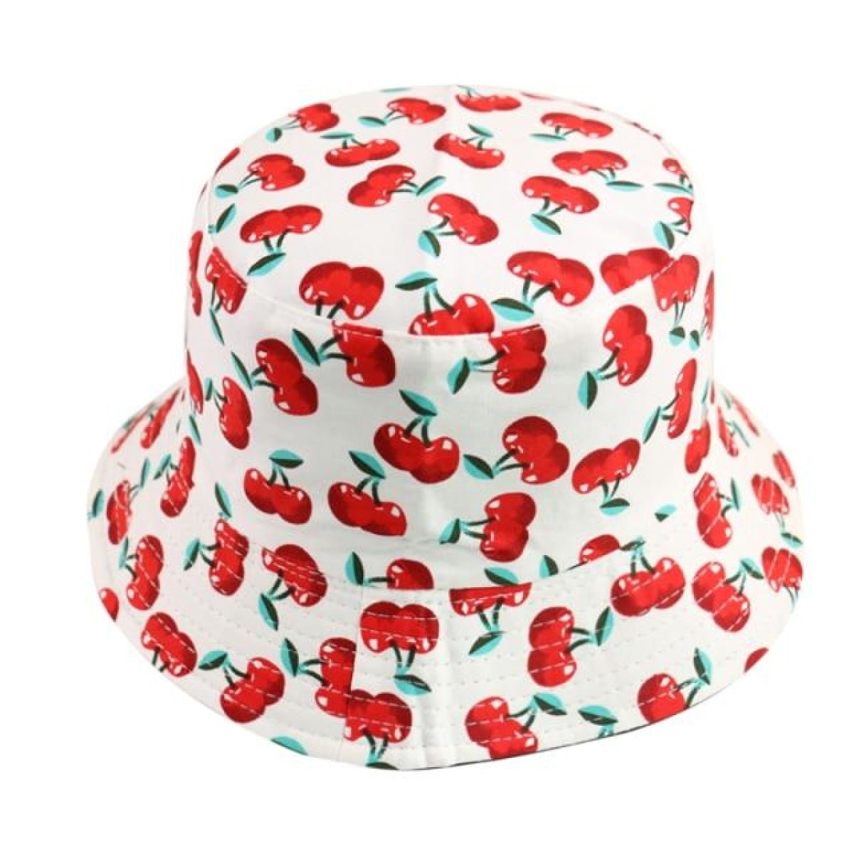 Bucket Hat Black White Cow Pattern Colourful Checkerboard Checked Colourful Fisherman Caps - Cherry - Asia Sell