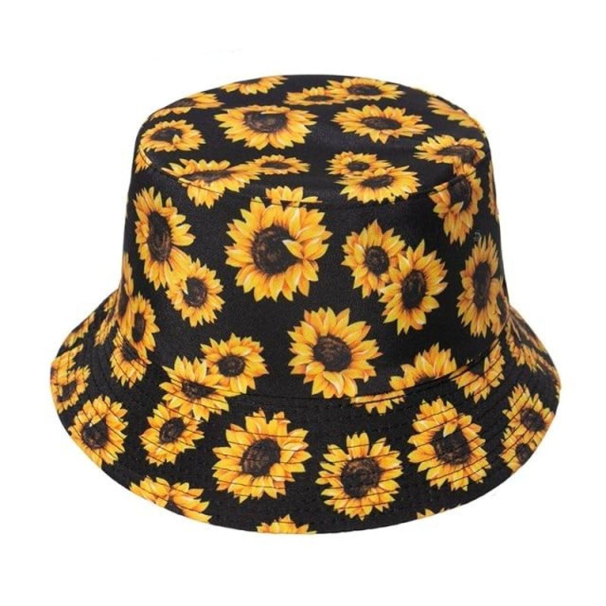 Bucket Hat Black White Cow Pattern Colourful Checkerboard Checked Colourful Fisherman Caps - Floral - Asia Sell