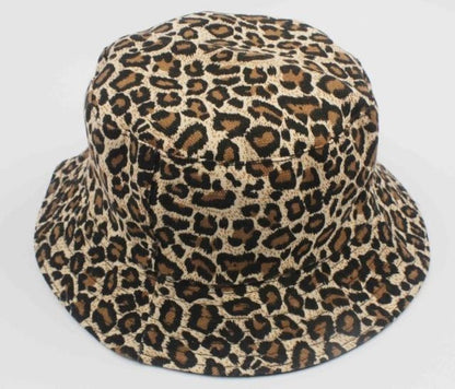 Bucket Hat Black White Cow Pattern Colourful Checkerboard Checked Colourful Fisherman Caps - Leopard - Asia Sell