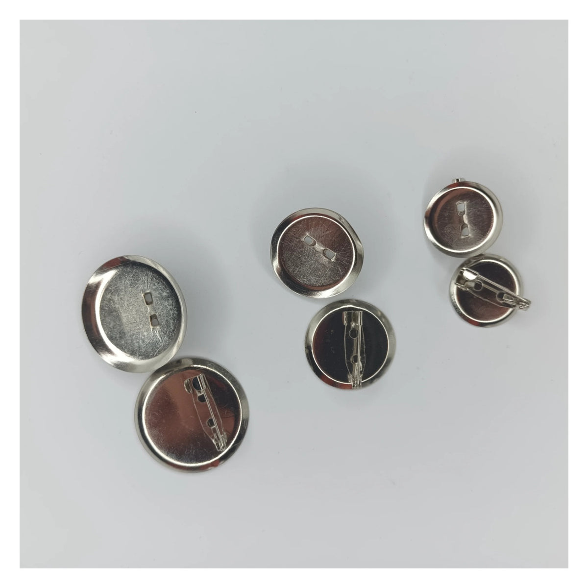 Cabochon Holders Safety Pin Backing 15 pieces 20mm-30mm OD Brooch Pins