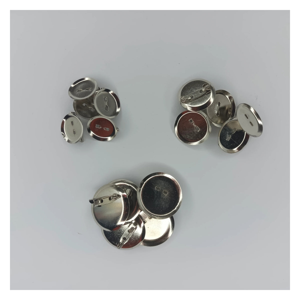 Cabochon Holders Safety Pin Backing 15 pieces 20mm-30mm OD Brooch Pins
