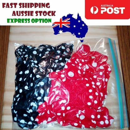 Dot Balloons Patterned Pink Blue White Spots Birthday Party Dots Balloon - 10pcs B&W, R&W - Asia Sell