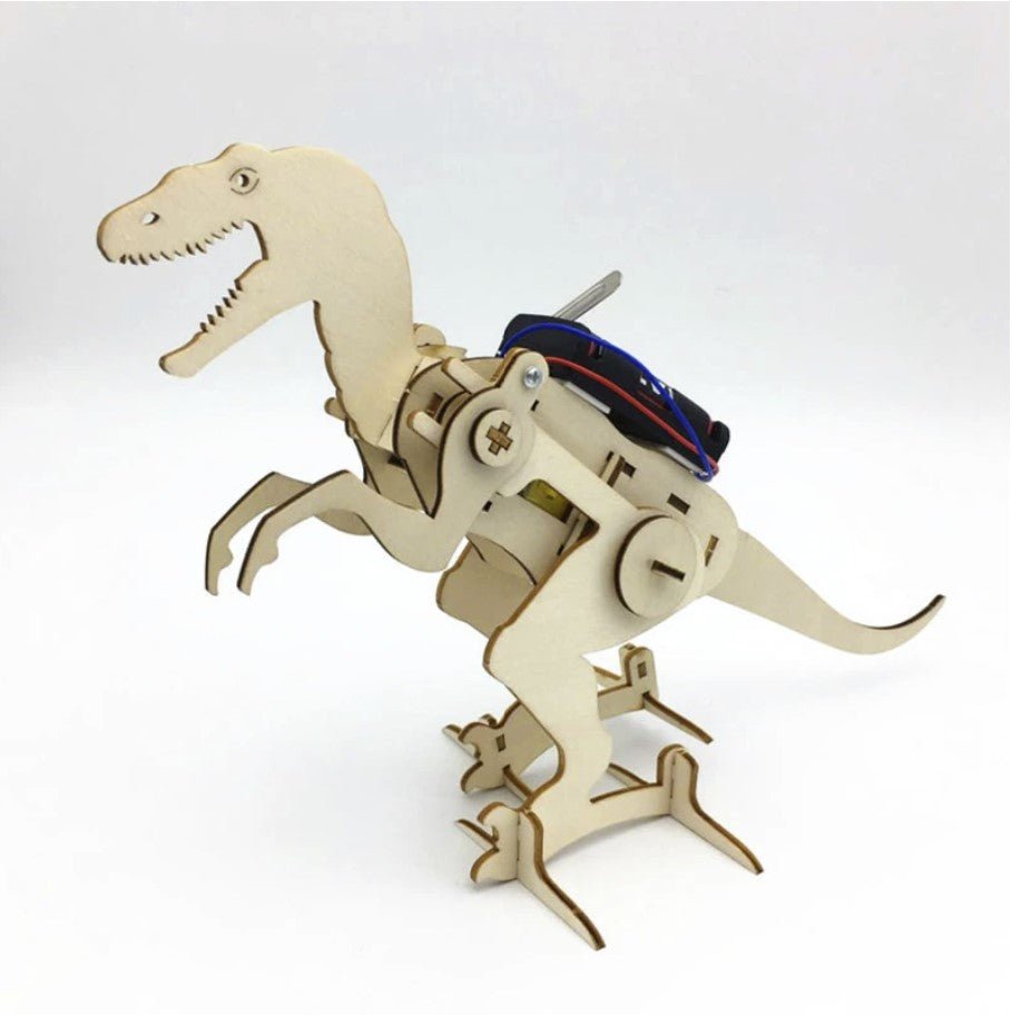 Electric Walking Dinosaur T Rex Build Project Toy Kit Model STEM Project DIY Assembly Educational Puzzle Craft Learning Puzzle Wooden Forms - - Asia Sell