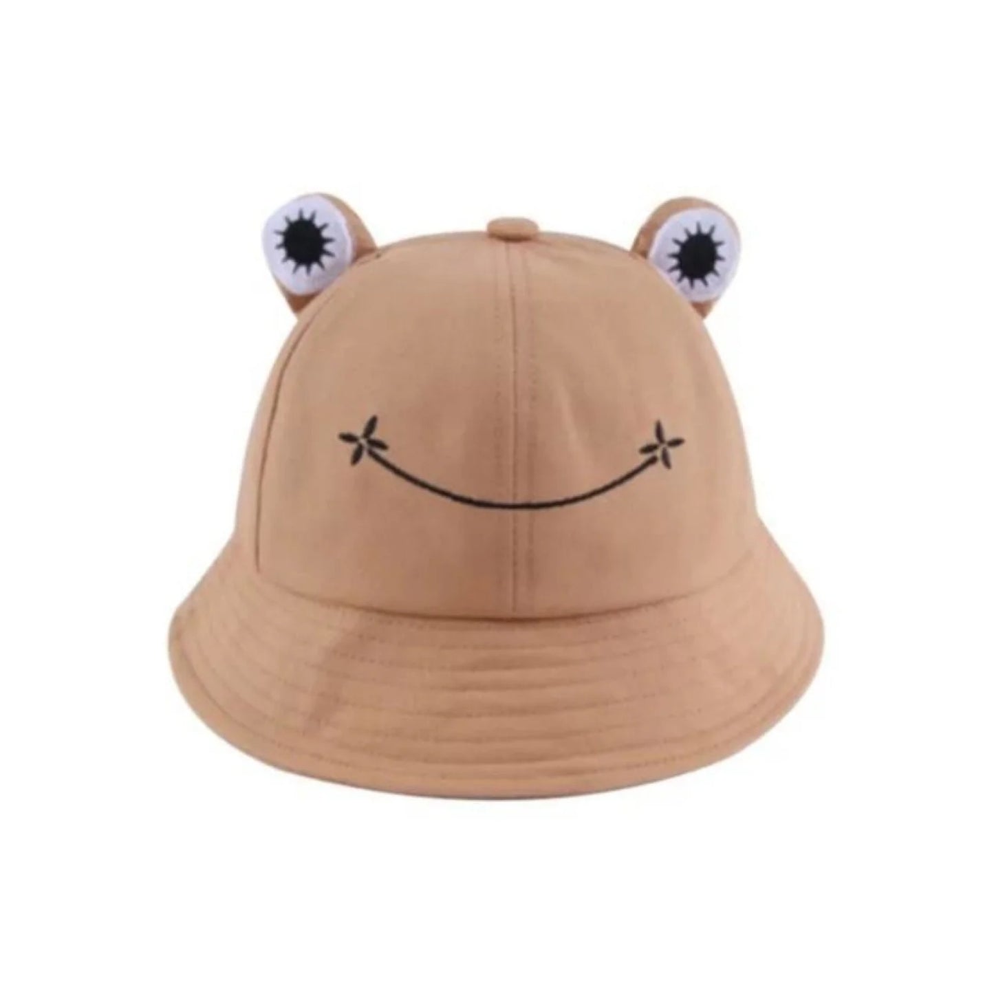 Frog Hat Floppy Hat Female Sunhat Drawstring Adjustable Kid's Bucket Hat - Large Khaki Brown - Asia Sell