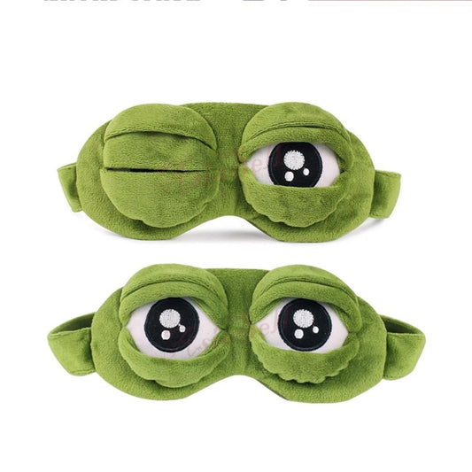 Frog Sleeping Mask Eyeshade with Eyes Cover 3D Eye Mask Sleeping Funny Eye Masks - - Asia Sell