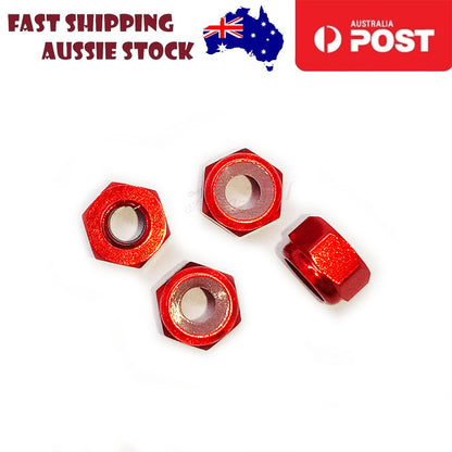 4/8/16pcs 3mm Aluminium Hex Nut with Plastic Insert Anti-Slip CNC