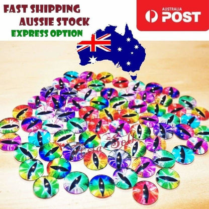 Glass Cat Doll Eyes DIY Crafts Rainbow Tiger Cat Doll Parts 8mm 20mm 25mm 30mm DIY - 8mm 50pcs - Asia Sell