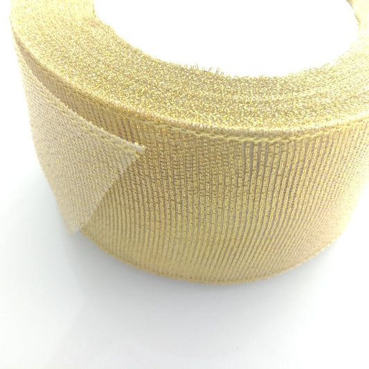 Gold 50mm Ribbon 22m Wedding Christmas Decoration Floral Flower Gift Wrapping Craft - - Asia Sell