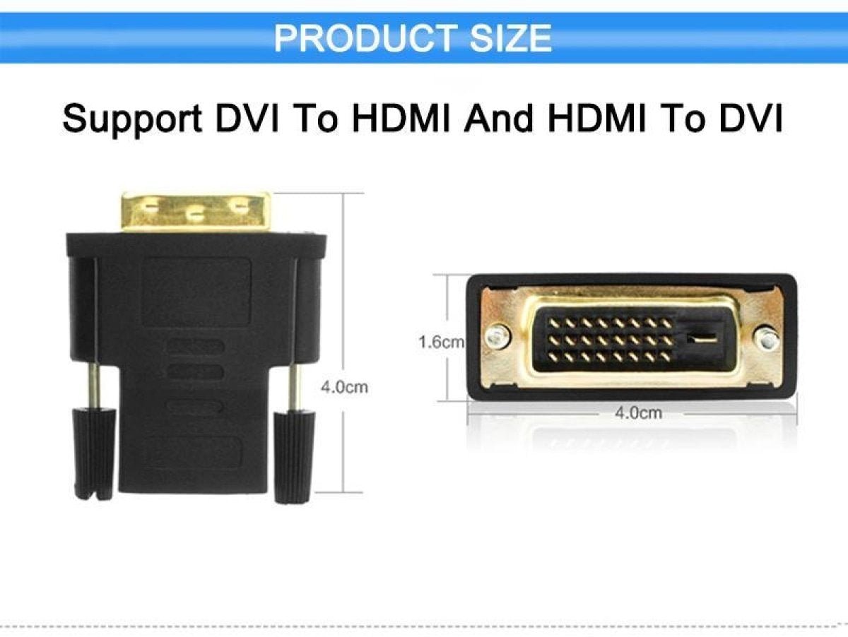 HDMI to DVI Cable 24+1 Pin Adaptor 4K Bi-Directional Male to HDMI Male Converter - Adapter - Asia Sell