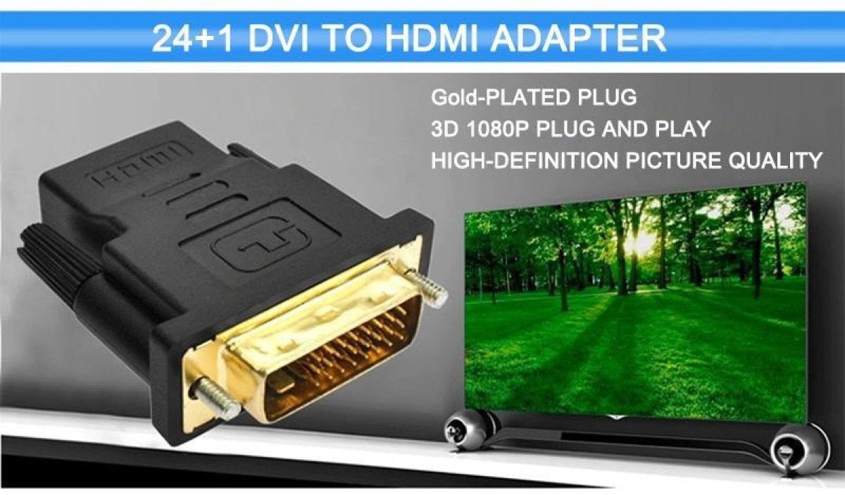 HDMI to DVI Cable 24+1 Pin Adaptor 4K Bi-Directional Male to HDMI Male Converter - Adapter - Asia Sell