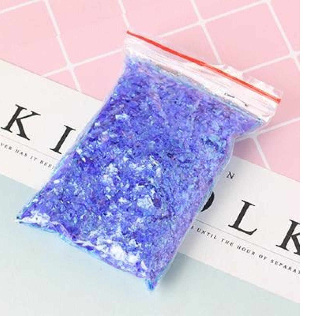 Holographic Nail Decoration Flakes Glitter DIY Nail Art 3D Sequin - Blue - Asia Sell