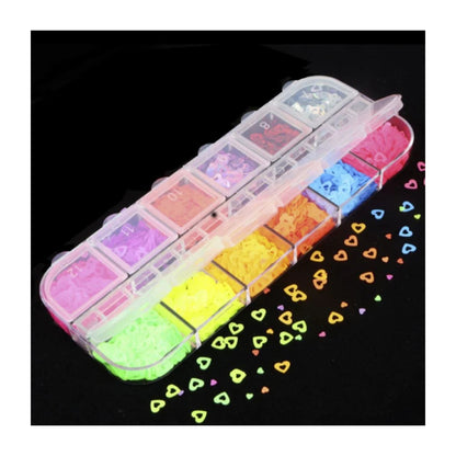 Holographic Nail Paillette Fruit Heart Butterfly Mirror Slices Nail Art Sequins Flakes