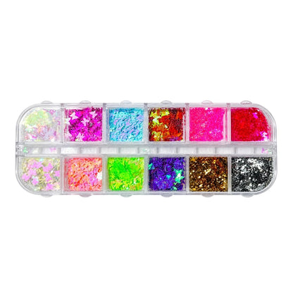 Holographic Nail Paillette Fruit Heart Butterfly Mirror Slices Nail Art Sequins Flakes