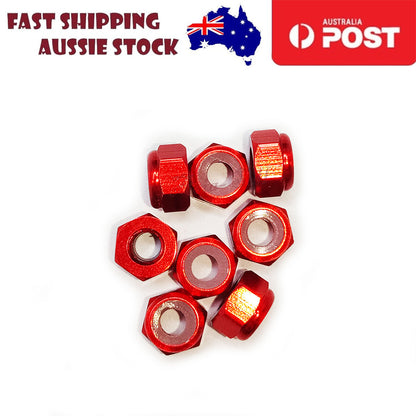 4/8/16pcs 3mm Aluminium Hex Nut with Plastic Insert Anti-Slip CNC