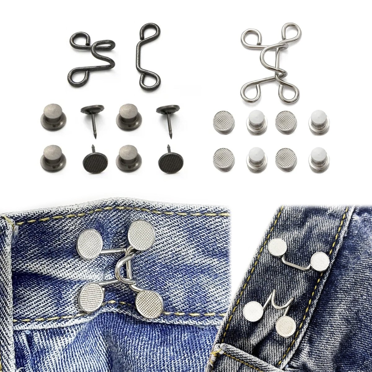 Jeans Pants Waist Buckle Hook Snap Button Clip Clasp Removable Detachable Clothing Sewing Tool -  - Asia Sell