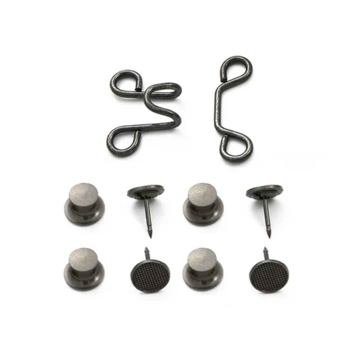 Jeans Pants Waist Buckle Hook Snap Button Clip Clasp Removable Detachable Clothing Sewing Tool - 32mm Gun Metal Black - Asia Sell