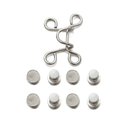 Jeans Pants Waist Buckle Hook Snap Button Clip Clasp Removable Detachable Clothing Sewing Tool - 32mm Silver - Asia Sell