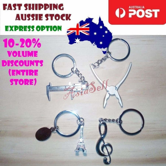 Keyring Key Ring Keychain Key Chain Music Calipers Pliers Eiffel Tower Keyring Pendant Tag Charm - Eiffel tower - Asia Sell