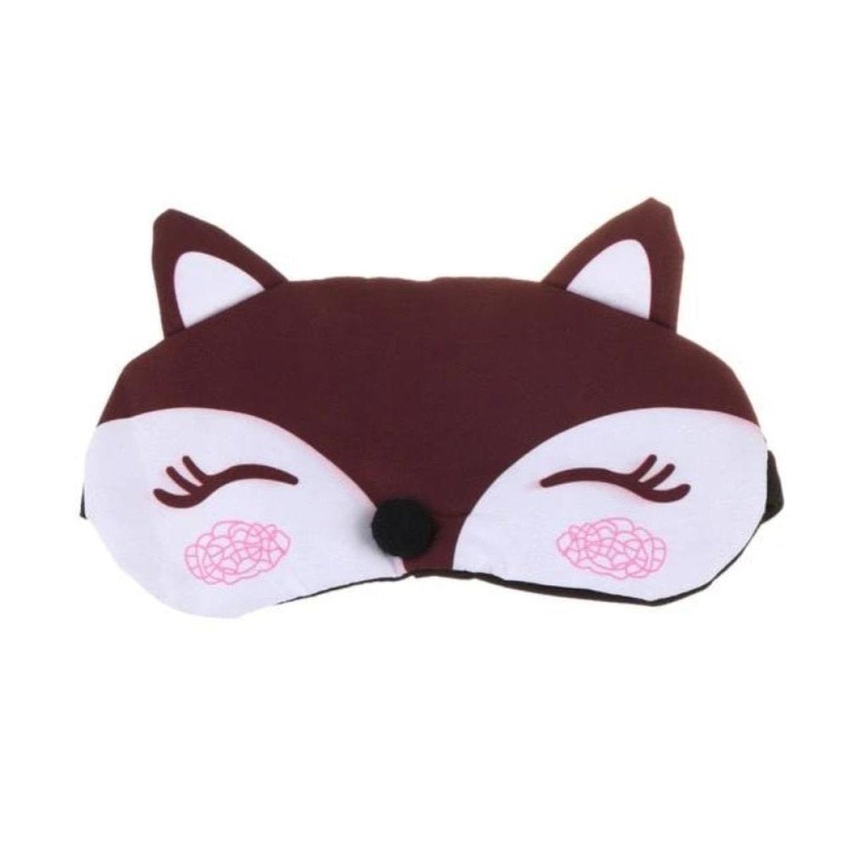 Korean Cartoon Fox 3D Sleep Mask Sleeping Eye Mask Soft Padded Travel Mask Shade Mask - Brown - Asia Sell