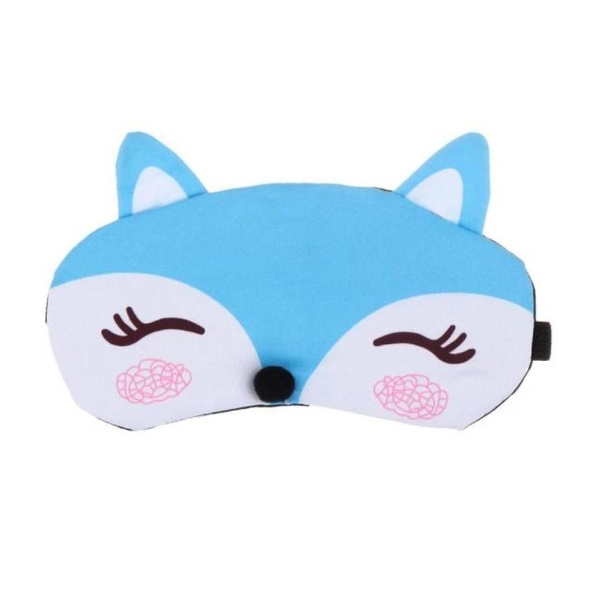 Korean Cartoon Fox 3D Sleep Mask Sleeping Eye Mask Soft Padded Travel Mask Shade Mask - Light Blue - Asia Sell