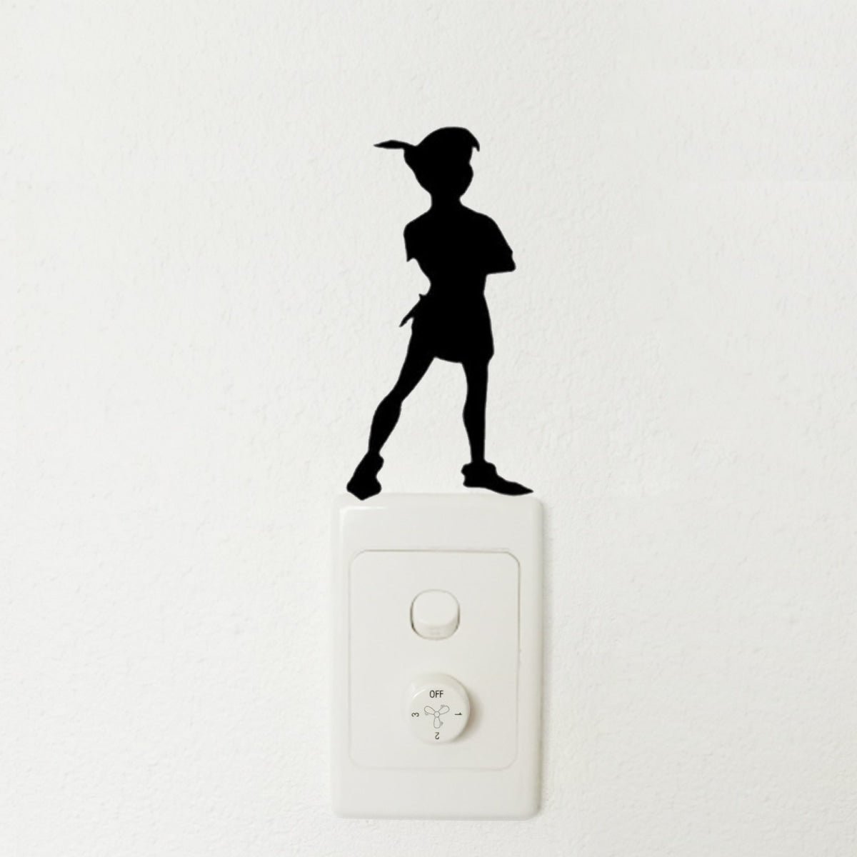 Light Switch Wall Stickers Surfing Ballet Yoga Kids Balloons Flute Kitten Cat Black - Playright - Asia Sell