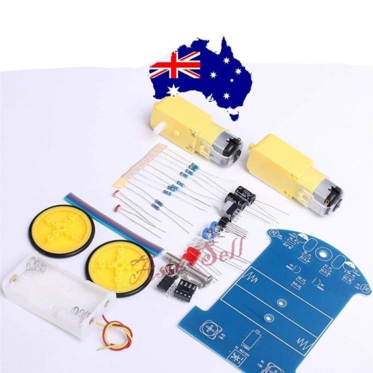 Line Following Smart Car Kit Motor Electronic DIY Kit Set Line Follower Learning Toy - - Asia Sell