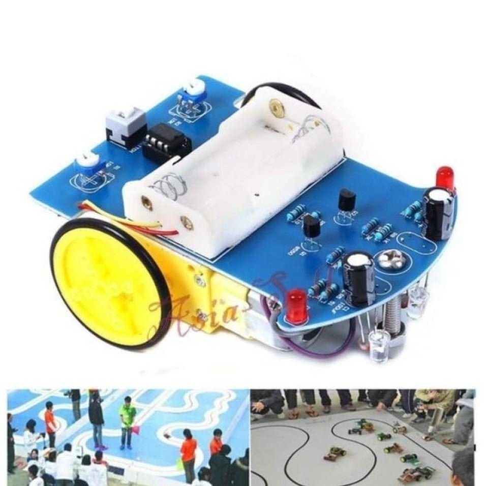 Line Following Smart Car Kit Motor Electronic DIY Kit Set Line Follower Learning Toy - - Asia Sell