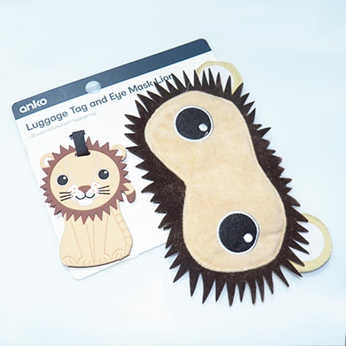 Lion Sleeping Mask and Luggage Tag Travel Identification Eye Shade Mask - - Asia Sell