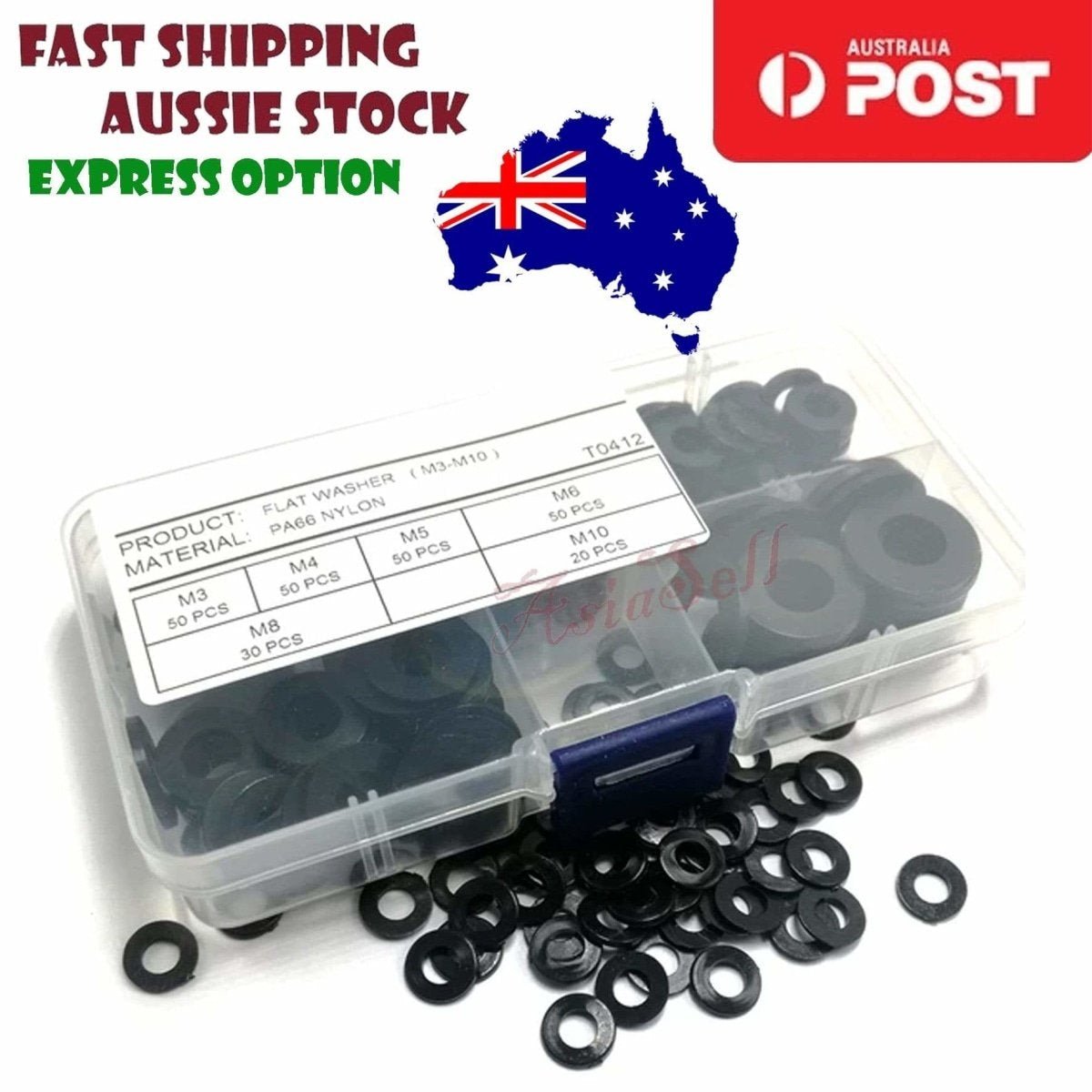 M2 M3 M4 M5 M6 M8 M10 Black Washer Insulation Gasket Washers Kit Tool - 250pcs Black M3-M10 Kit 1 - Asia Sell