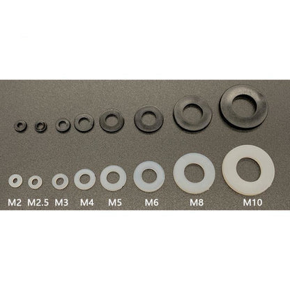 M2 M3 M4 M5 M6 M8 M10 Black Washer Insulation Gasket Washers Kit Tool - 250pcs Black M3-M10 Kit 1 - Asia Sell