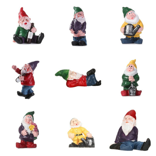 Mini Drunk Elves Garden Dwarves Gnomes Figurines Funny Elf Christmas Ornament Dwarf - Pondering Gnome - Asia Sell