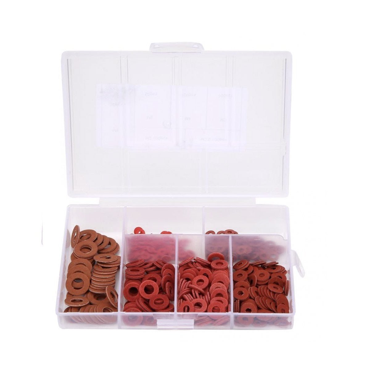 Red Fiber Washer Kit 500pcs M2 M2.5 M3 M4 M5 M6 Steel Insulation Gasket Tool - - Asia Sell