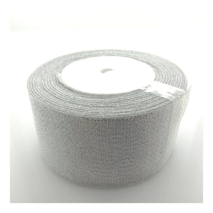 Silver 50mm Ribbon 22m Wedding Christmas Decoration Floral Flower Gift Wrapping Craft - - Asia Sell