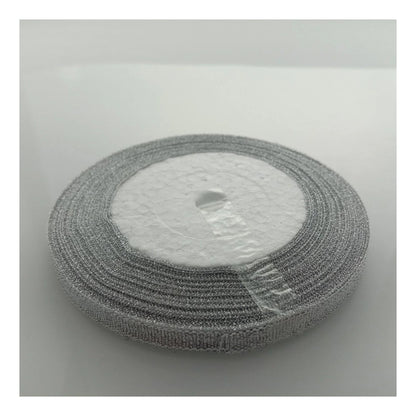 Silver 6mm Ribbon 22m Wedding Christmas Decoration Floral Flower Gift Wrapping Craft - - Asia Sell
