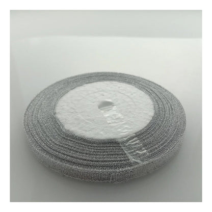 Silver 6mm Ribbon 22m Wedding Christmas Decoration Floral Flower Gift Wrapping Craft - - Asia Sell