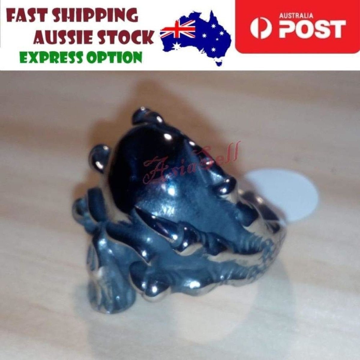 Stainless Steel Skull Ring Head Evil Ring Rings Black Silver Gold Silver Biker - Type 6 Size 9 U.S. 60mm - Asia Sell