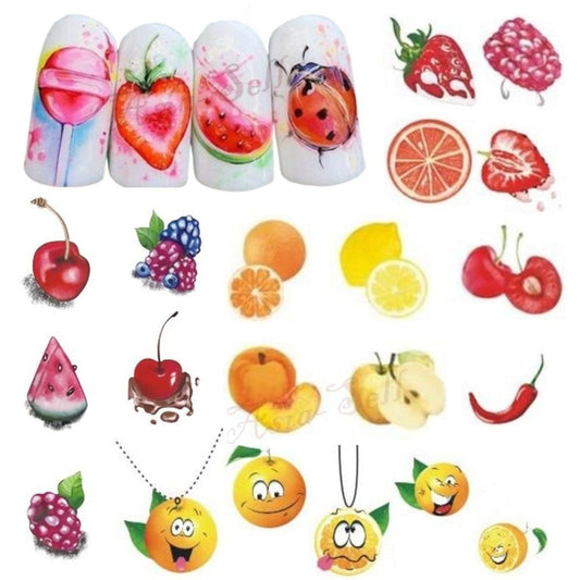 Strawberry Summer Cake & Fruit Stickers For Nails Nail Art Manicure - STZ-489 - Asia Sell