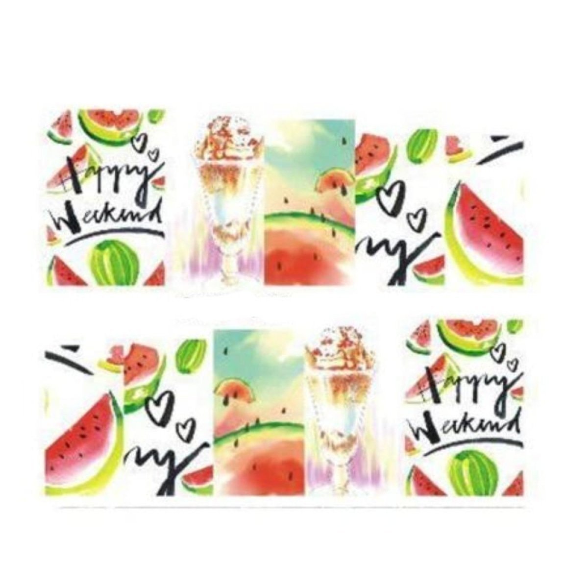 Strawberry Summer Cake & Fruit Stickers For Nails Nail Manicure Art - STZ-462 - - Asia Sell