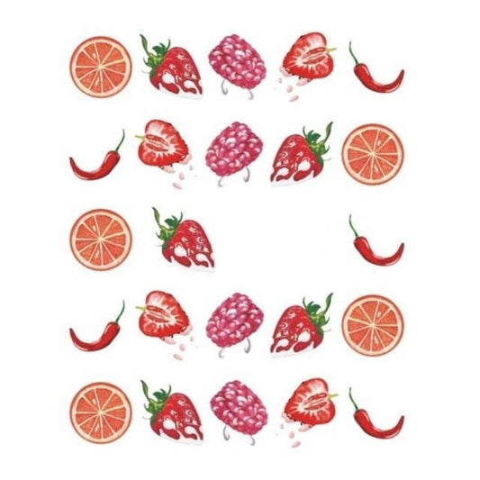 Strawberry Summer Cake & Fruit Stickers For Nails Nail Manicure Art - STZ-494 - - Asia Sell