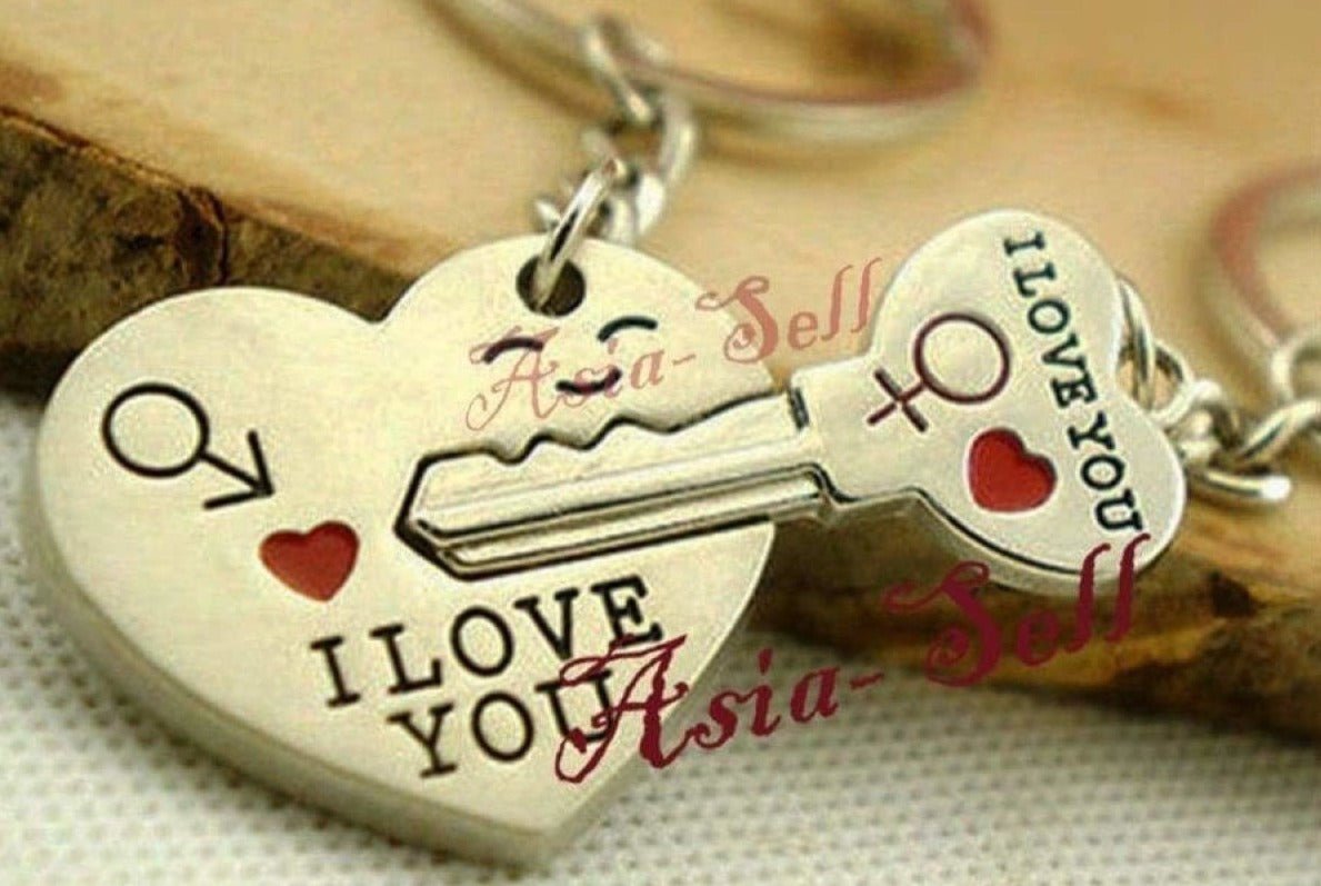 Valentines Day Gift Key Ring Heart I Love You Couples Key Chain Ring Keyring Pendant Tag Charm - - Asia Sell