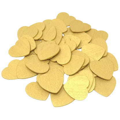 25/100pcs Painted Wooden Flat Hearts 12-28mm Crafts DIY